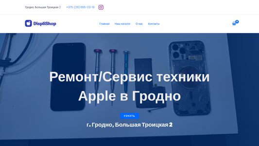 Скриншот сайта