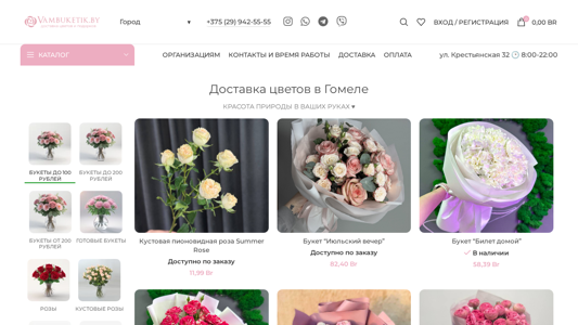 Скриншот сайта