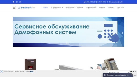 Скриншот сайта