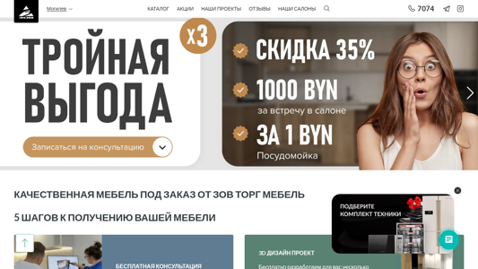 Скриншот сайта