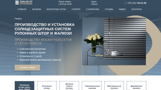 Скриншот сайта