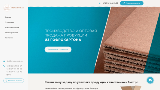 Скриншот сайта