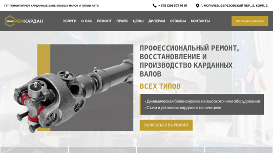 Скриншот сайта