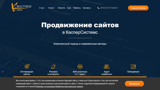 Скриншот сайта