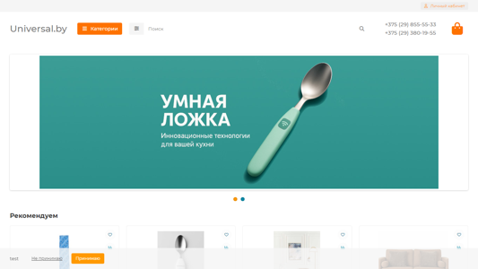 Скриншот сайта