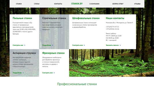 Скриншот сайта