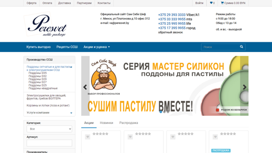 Скриншот сайта