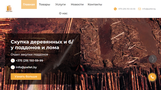 Скриншот сайта