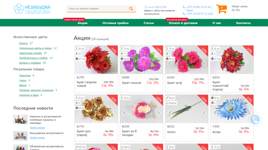 Скриншот сайта