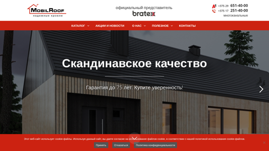 Скриншот сайта