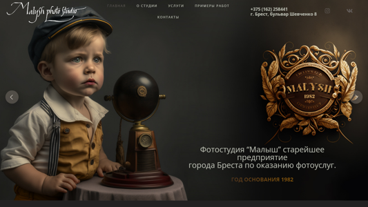 Скриншот сайта