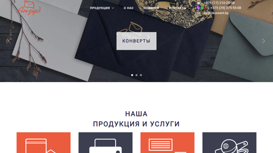Скриншот сайта