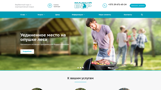 Скриншот сайта