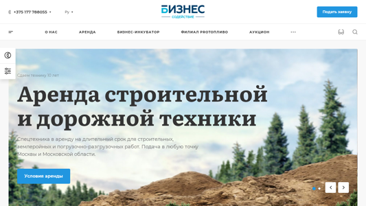 Скриншот сайта