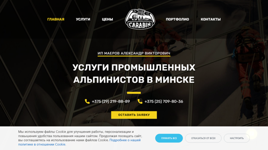 Скриншот сайта