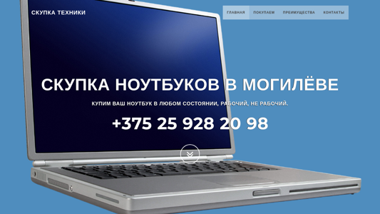 Скриншот сайта