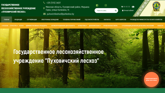 Скриншот сайта