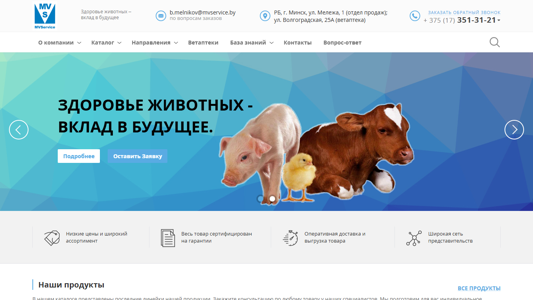 Скриншот сайта