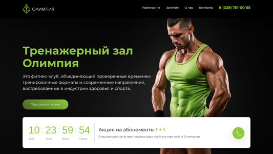 Скриншот сайта