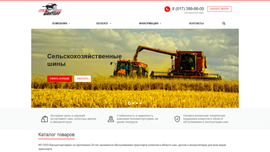 Скриншот сайта