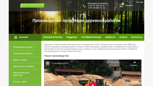 Скриншот сайта