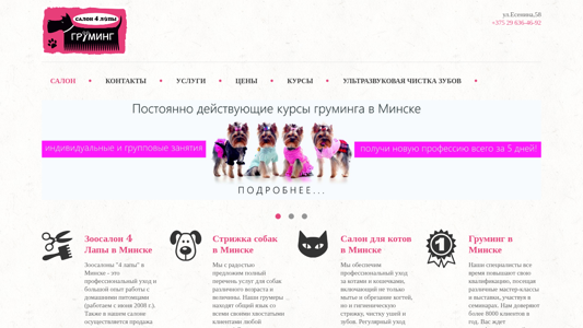 Скриншот сайта