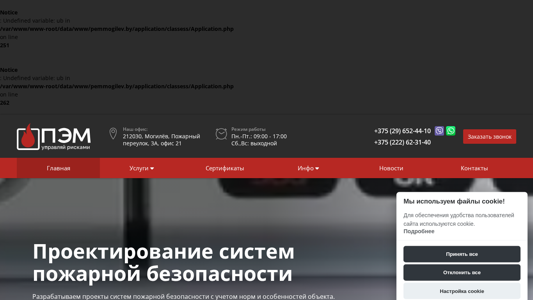 Скриншот сайта