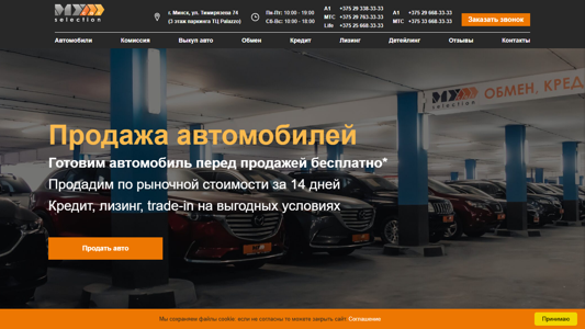 Скриншот сайта