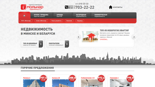 Скриншот сайта