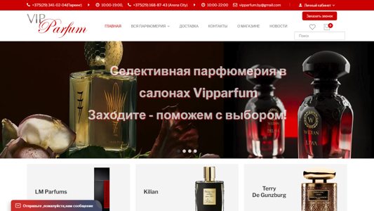 Скриншот сайта