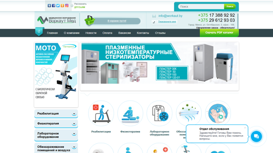 Скриншот сайта