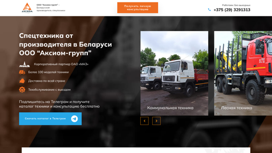 Скриншот сайта