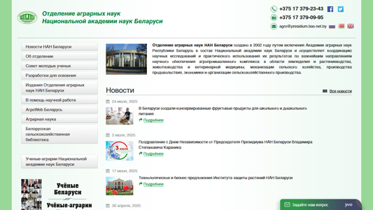 Скриншот сайта