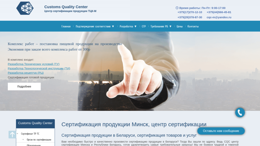 Скриншот сайта