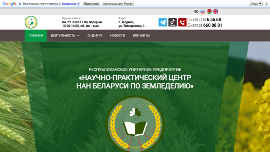 Скриншот сайта