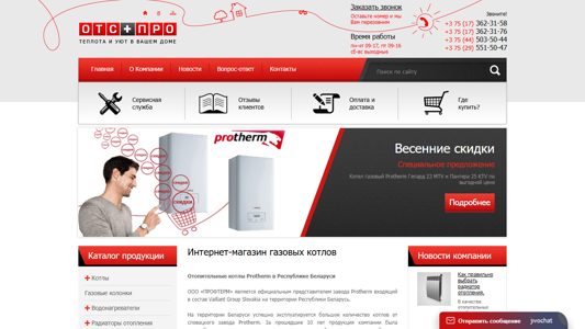 Скриншот сайта