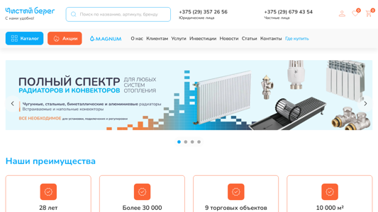 Скриншот сайта