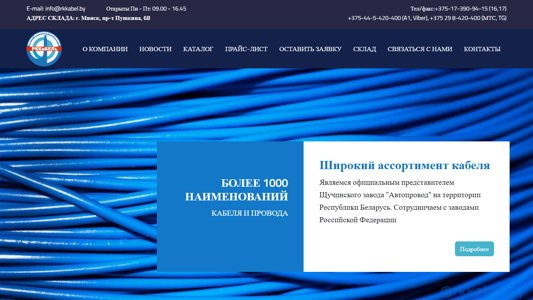 Скриншот сайта
