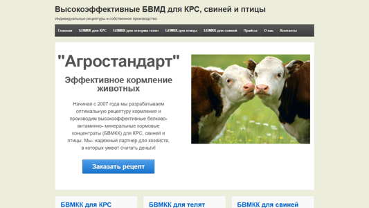 Скриншот сайта