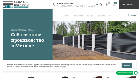 Скриншот сайта
