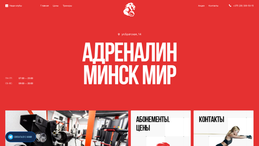 Скриншот сайта