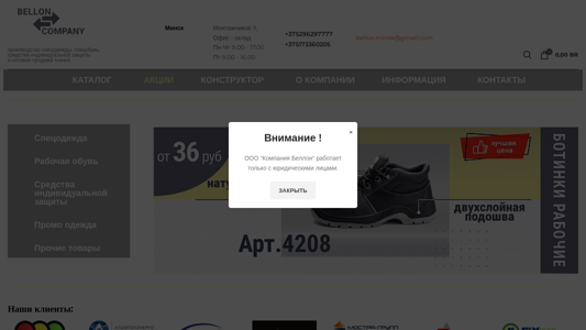 Скриншот сайта