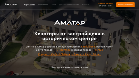 Скриншот сайта