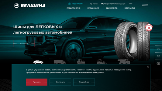 Скриншот сайта