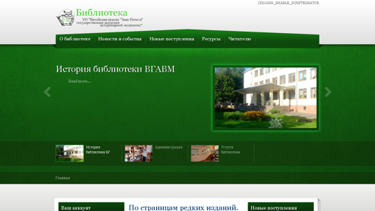 Скриншот сайта
