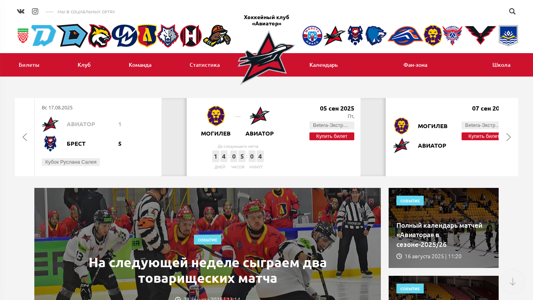 Скриншот сайта
