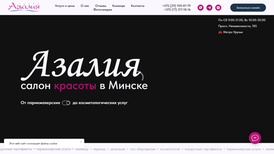 Скриншот сайта
