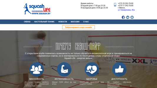 Скриншот сайта