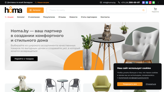 Скриншот сайта
