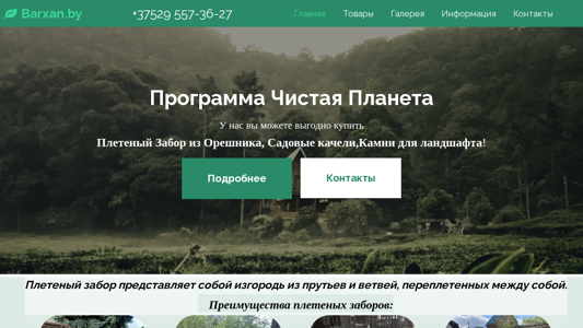 Скриншот сайта